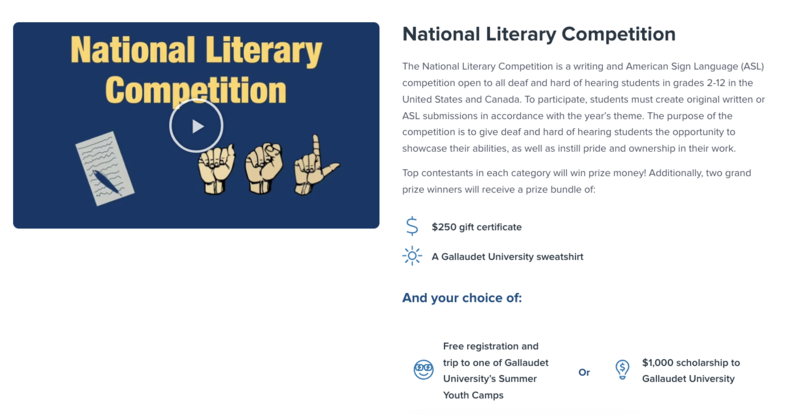 Gallaudet University's National Literary Competition