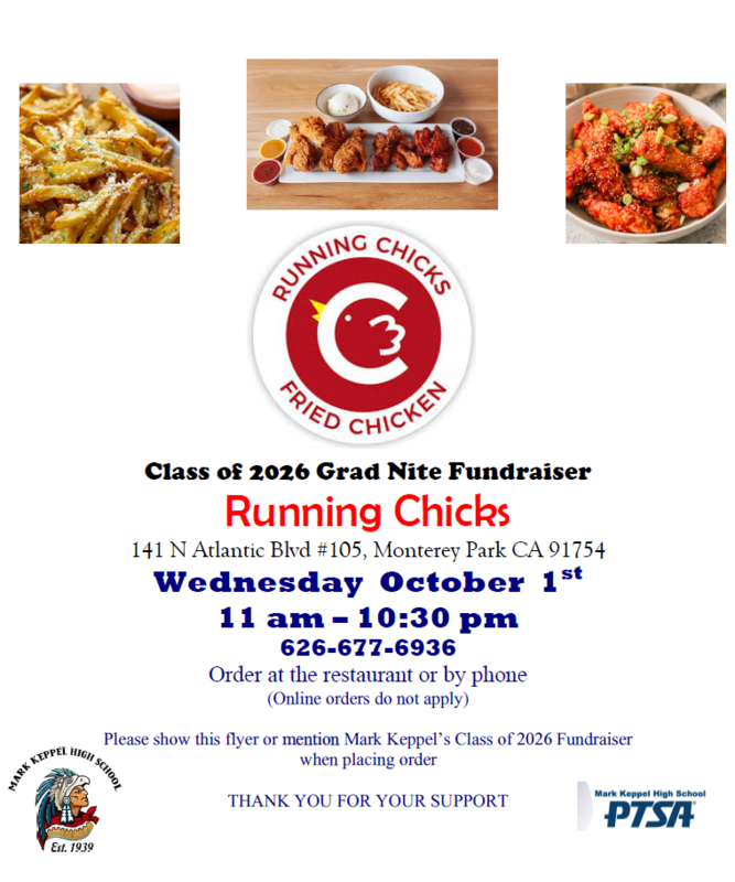 Wed. 10/01 PTSA Fundraiser: Running Chicks Featured Photo