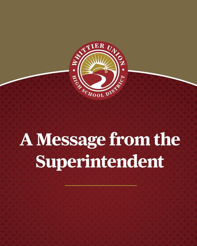 Superintendent Message graphic