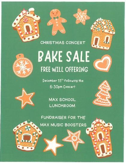Bake Sale December 11th