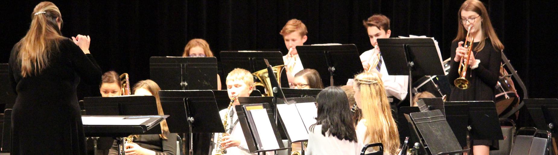 Gananda Middle School Jazz Band at the Holiday Concert 2018
