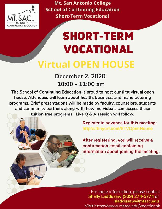Virtual Open House for Mt. San Antonio College