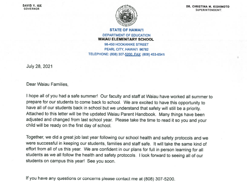 Photo of letter