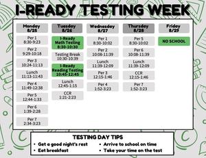 Testing Week Schedule