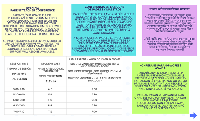 6th Parent Teacher Conference