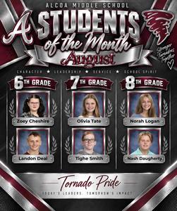 August Students of the Month