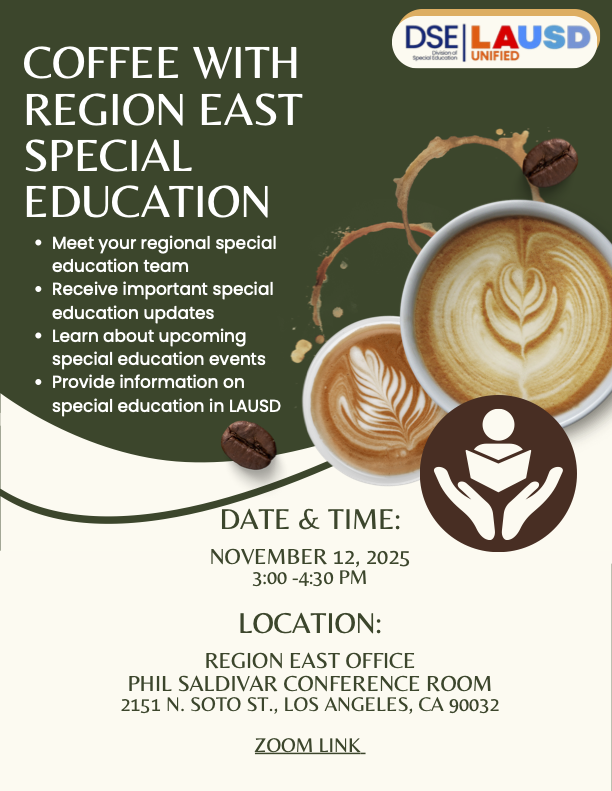 COFFEE WITH REGION EAST SPECIAL EDUCATION