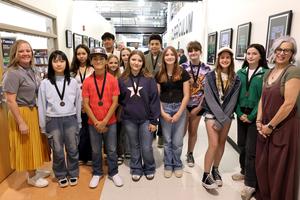 Bulverde Middle School artists at May art show