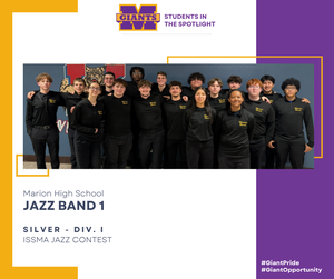 promo graphic - MHS jazz band 1 at ISSMA jazz contest March 2026