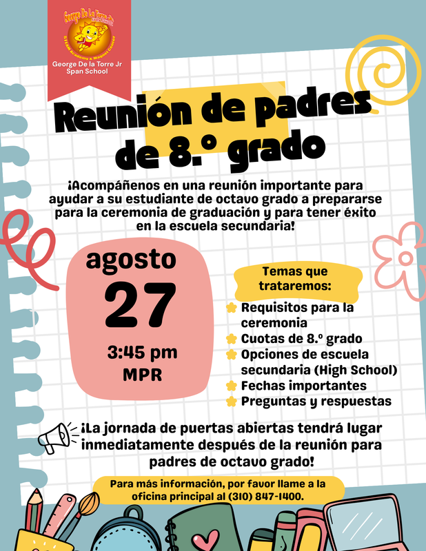 Flyer for meeting Spanish