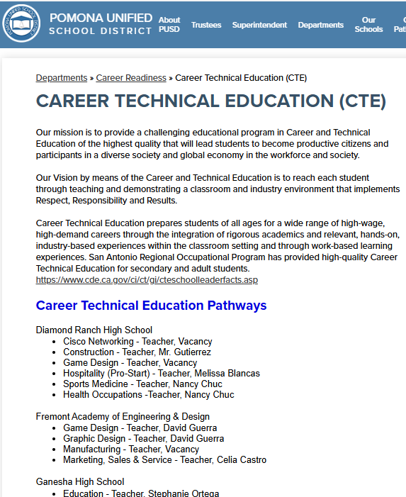 cte pusd