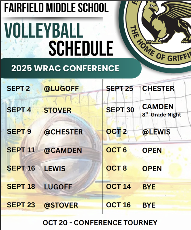 2025-2026 FMS Volleyball Schedule
