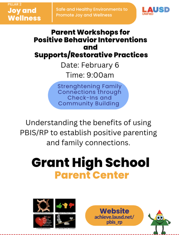 Parent Workshop: Positive Behavior Interventions & Supports/Restorative Practices Featured Photo