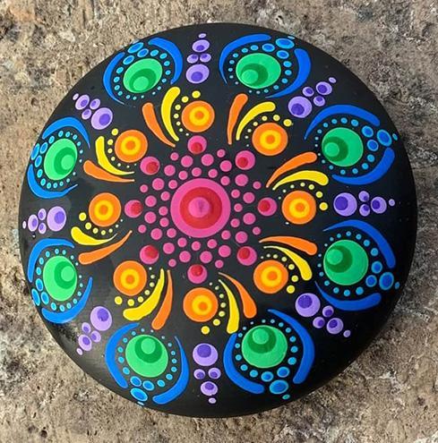 Mandala Stone Painting