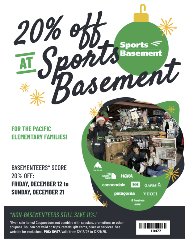 Check out Sports Basement 20% off December 12-21 Thumbnail Image
