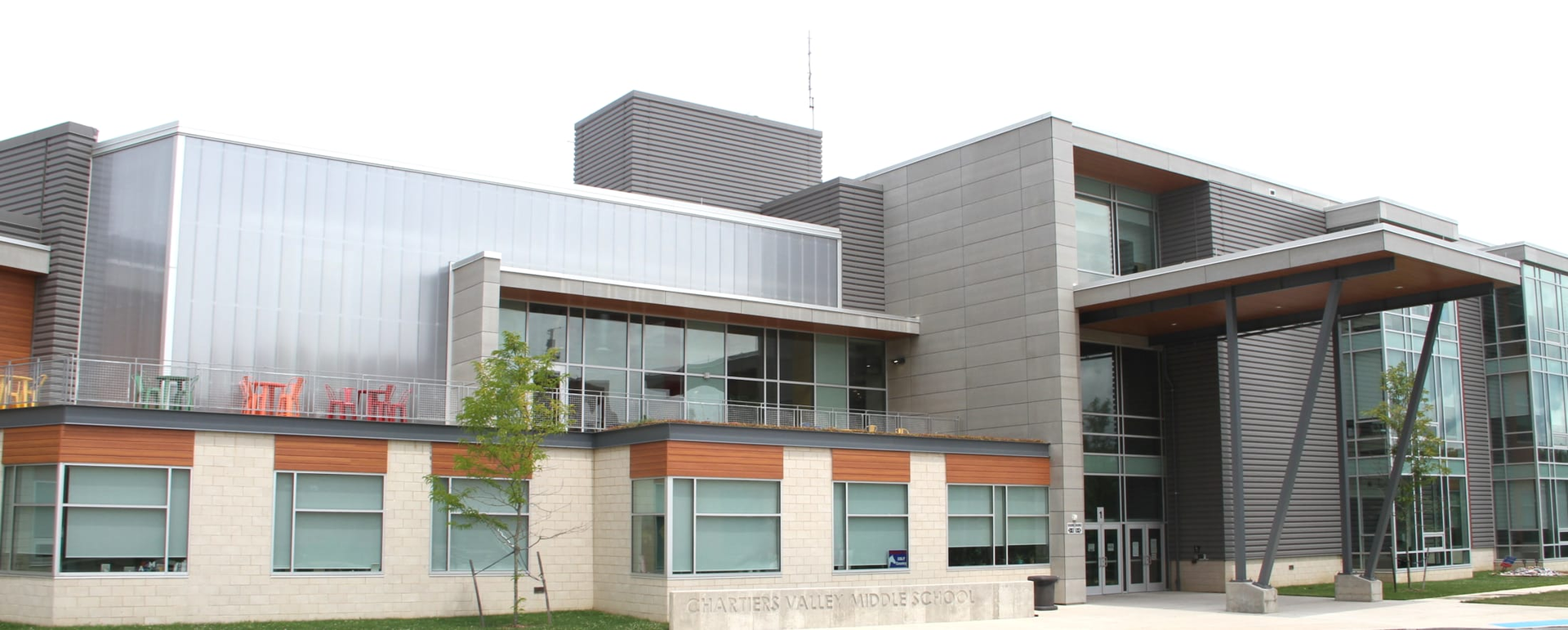 exterior of the middle school building