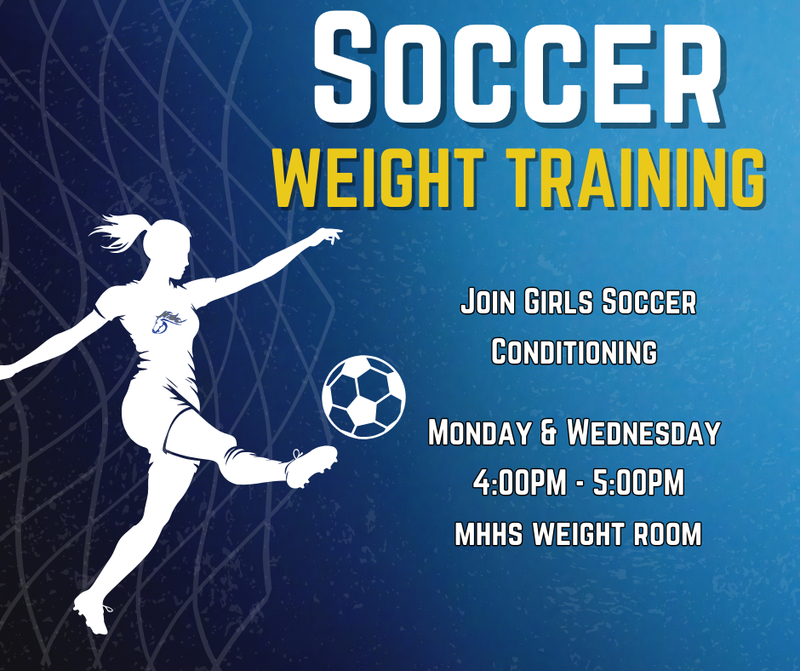 Girls Soccer Conditioning sessions on Mon & Fri
