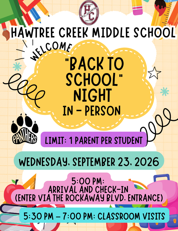 Event Details:  Date: Wednesday, September 23, 2026  5:00 PM: Check-in at the 226 Main Entrance  5:30 PM – 6:45 PM: Classroom Visits  Important Note: To accommodate everyone safely, attendance is limited to 1 parent/guardian per student.