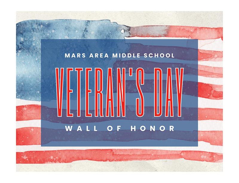 An American flag covered by a blue box with words