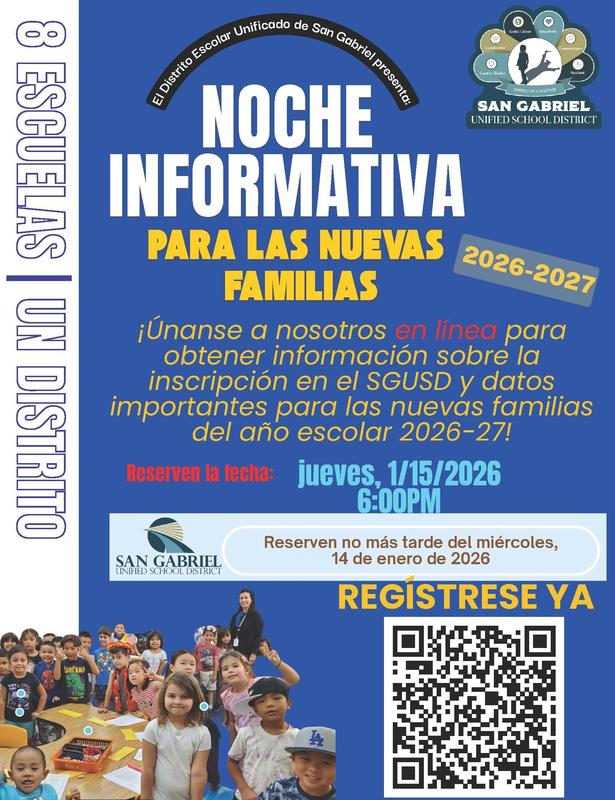 Flyer for Virtual New Parent Info Night
