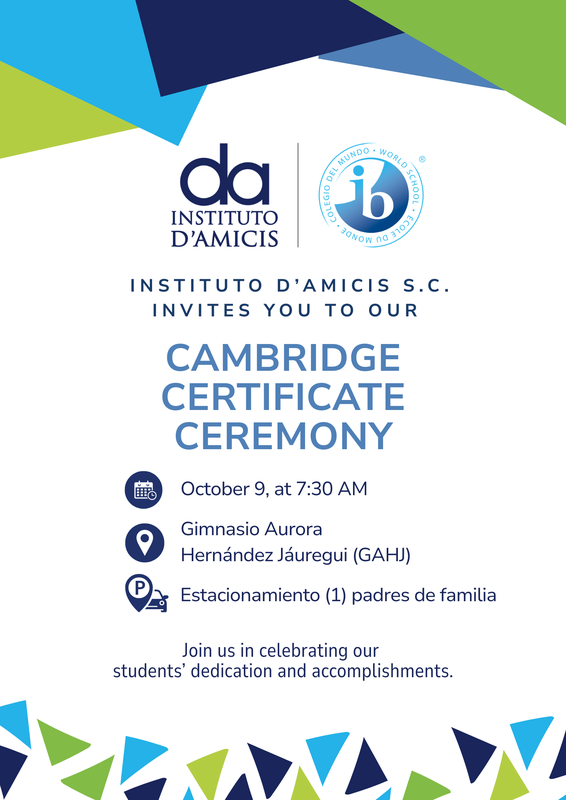 Cambridge Certificate Ceremony (2° Secundaria y 1° Prepa) Featured Photo