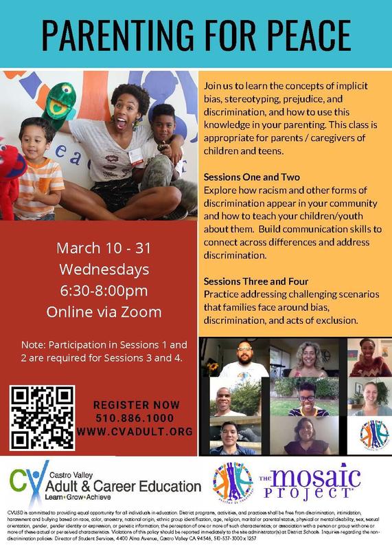 flyer for parenting for peace