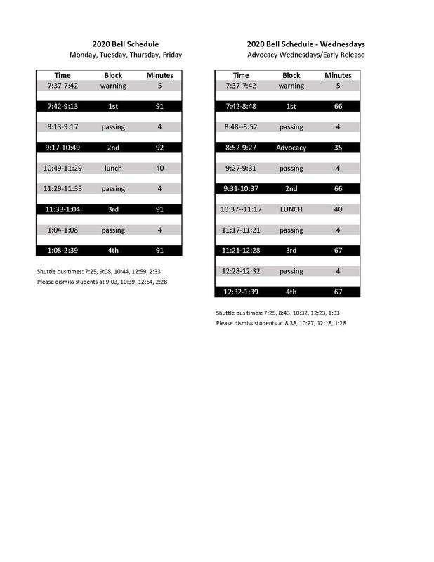 Bell Schedule