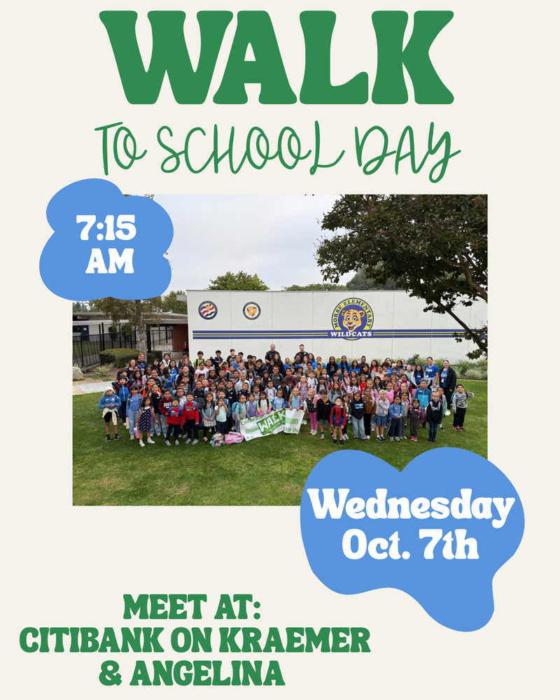 Walk to School Day on October 7