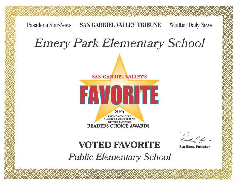 San Gabriel Valley Voted Favorite Public Elementary School Featured Photo