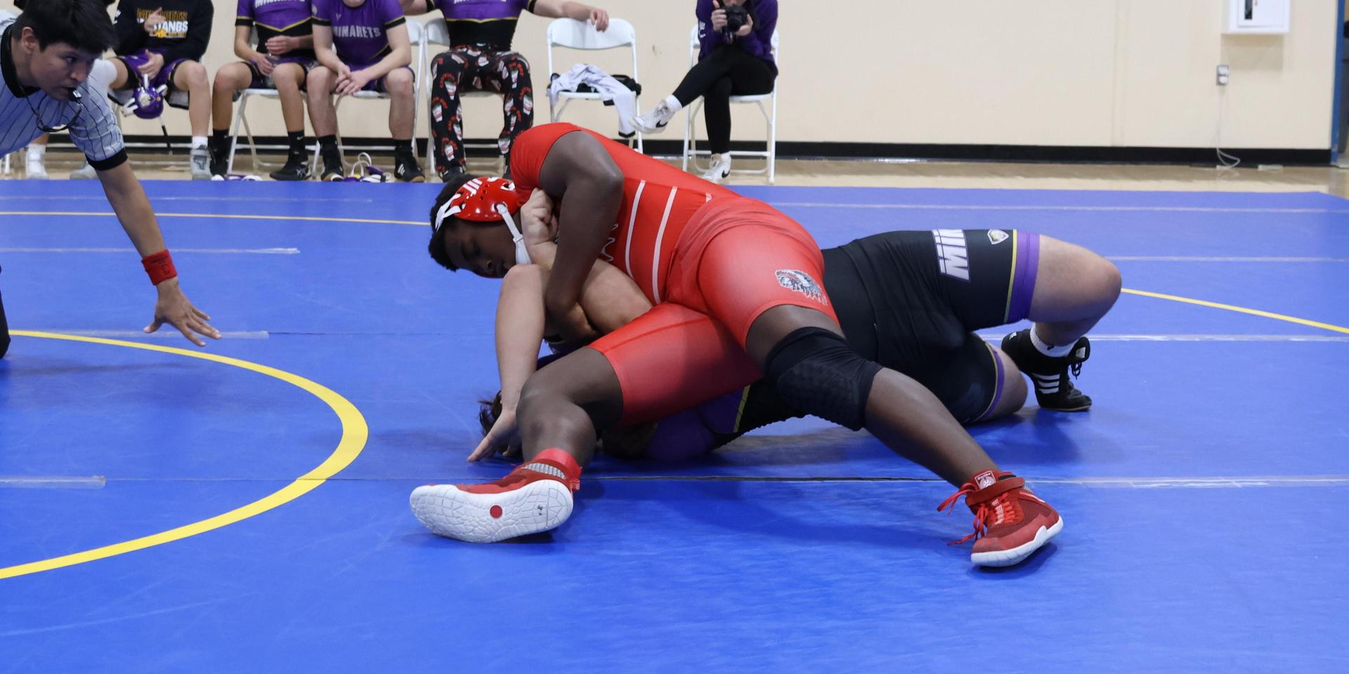 wrestlers in action at parlier