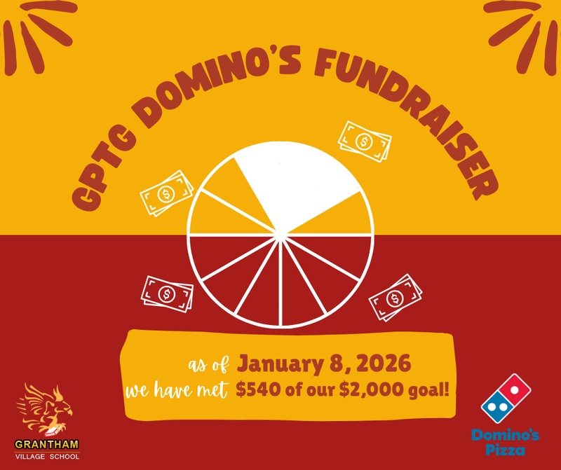 Domino's Fundraiser Progress as of January 8, 2026