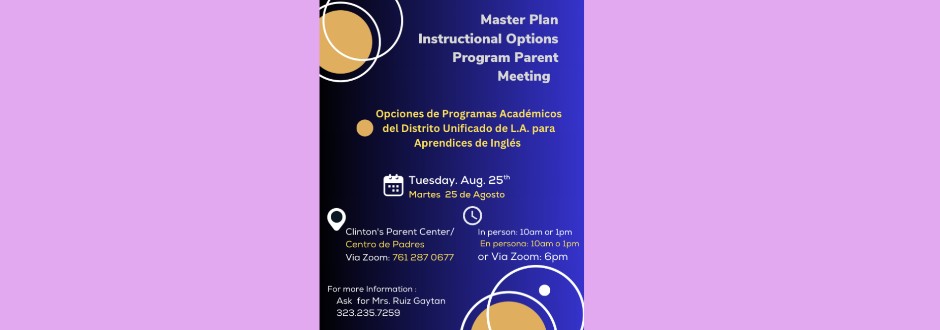 EL Option Parent Meeting