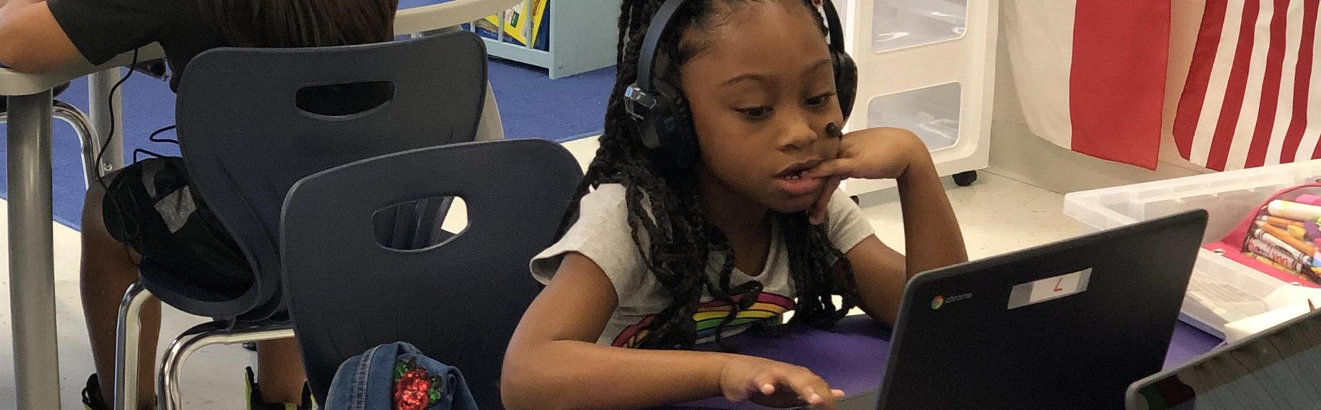 Elementary classrooms include classroom sets of Chromebooks.