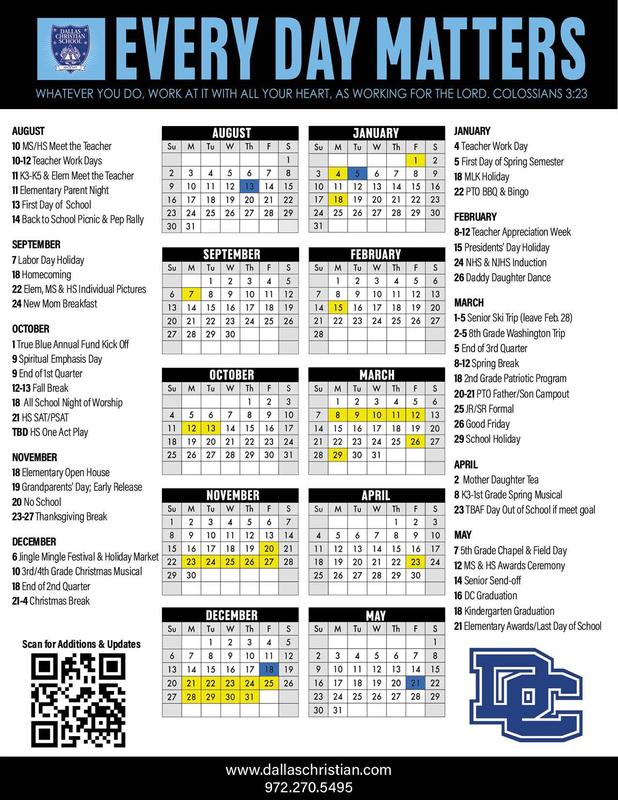 2026-2027 School Calendar