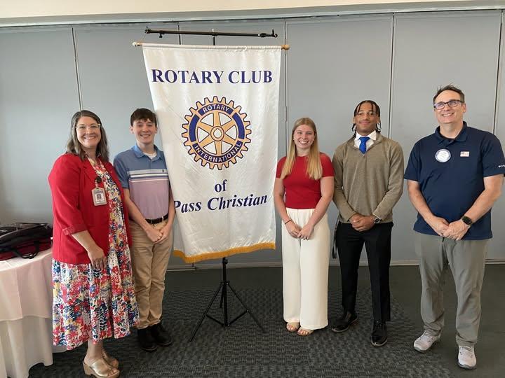 Tiffany Lindmark, Principal of Pass High and three Outstanding Seniors were speakers today.