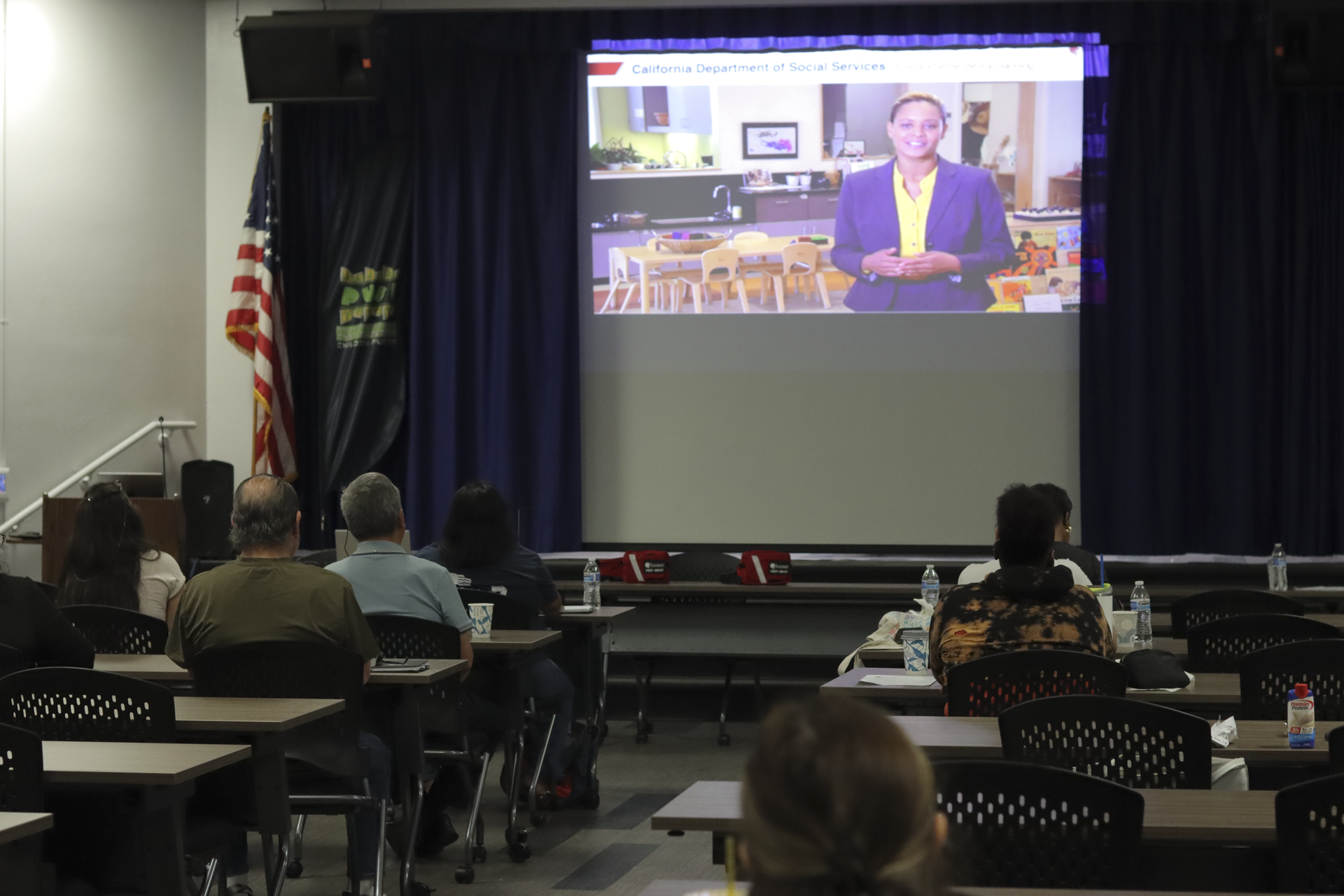 video presentation on screen