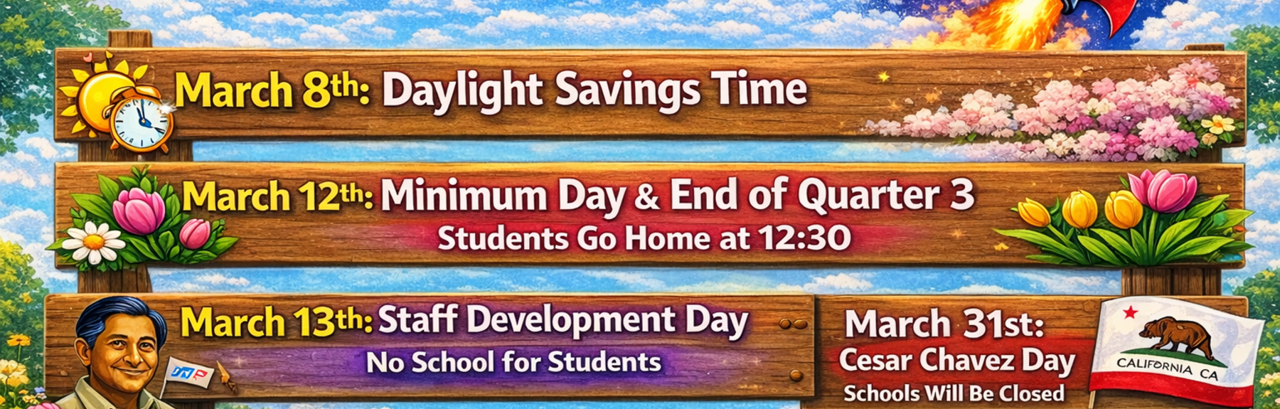 Important dates in March