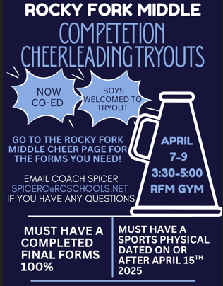 Cheer Tryouts 2026-2027
