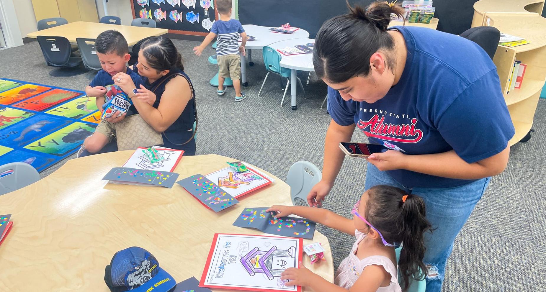 Families at back to school night!