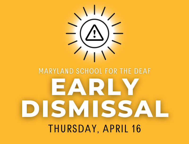 Graphic announcing Early Dismissal on Thursday, April 16