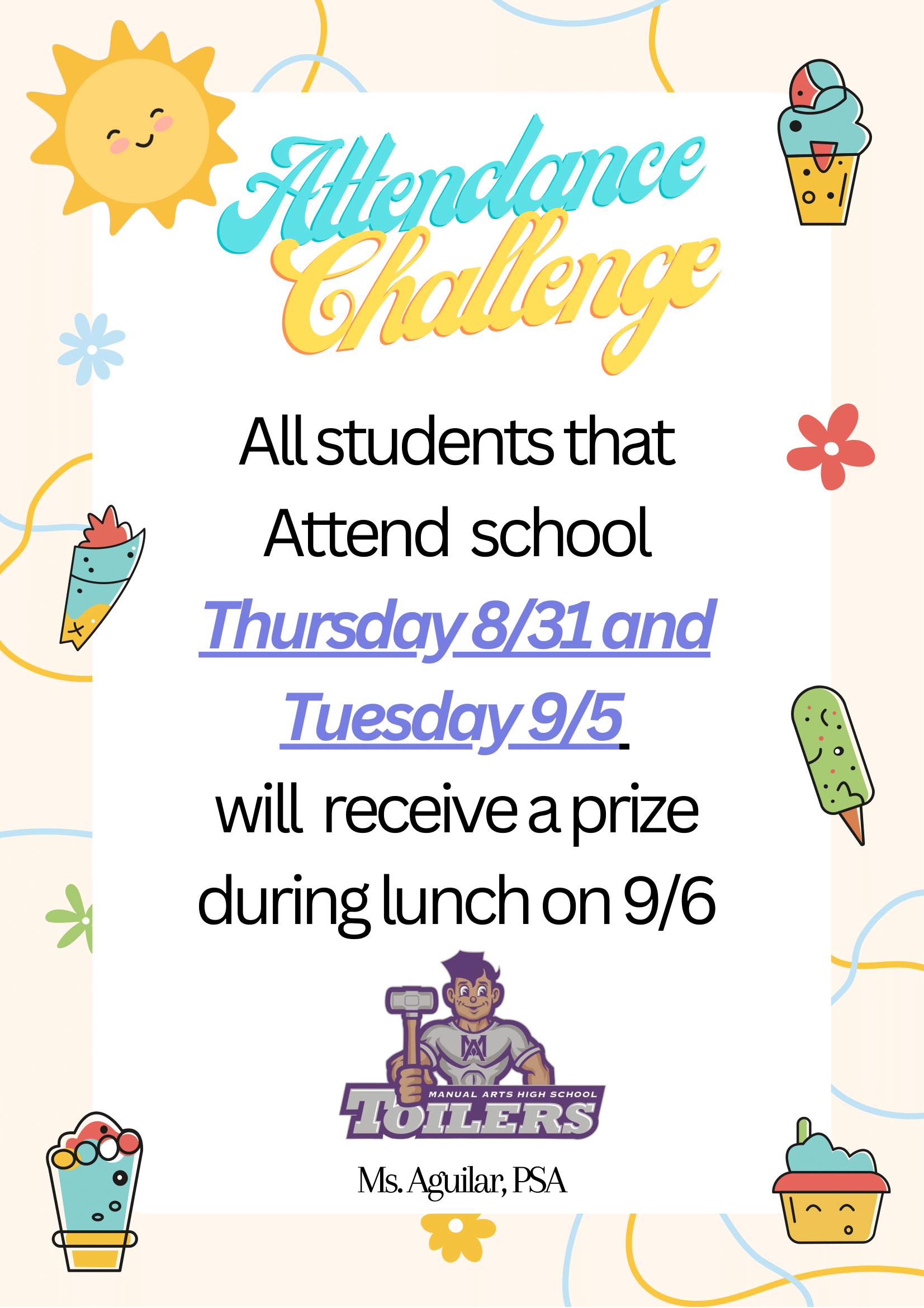 Attendance Corner Attendance Corner Manual Arts High School