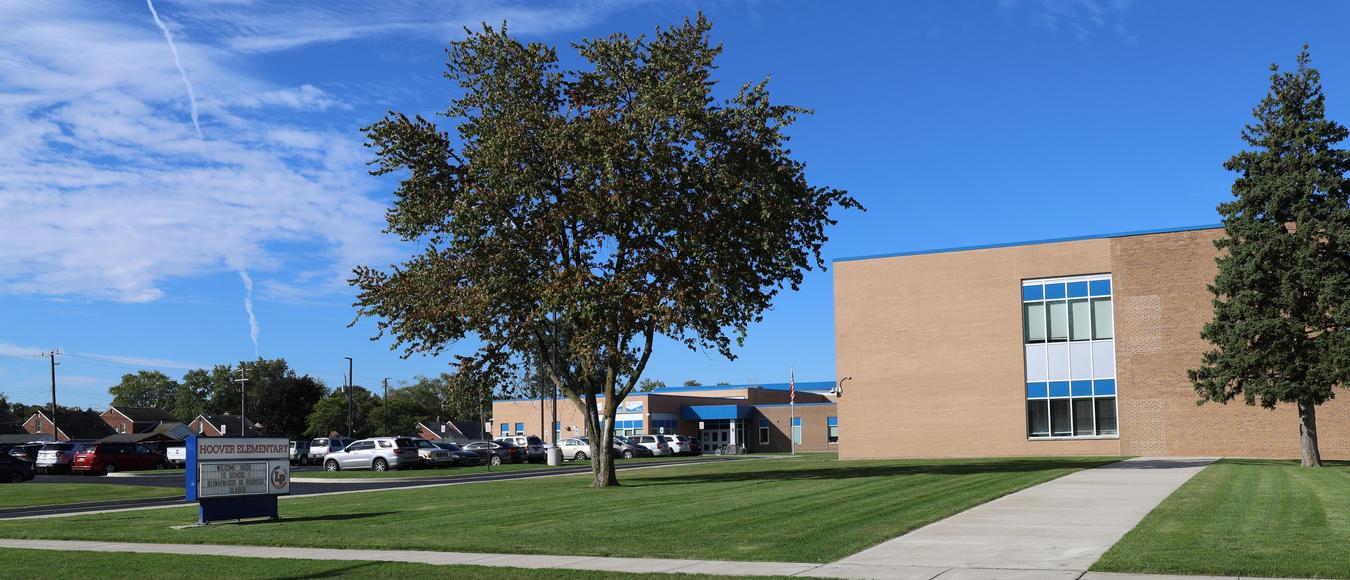 Front elevation of Hoover School Lincoln Park MI