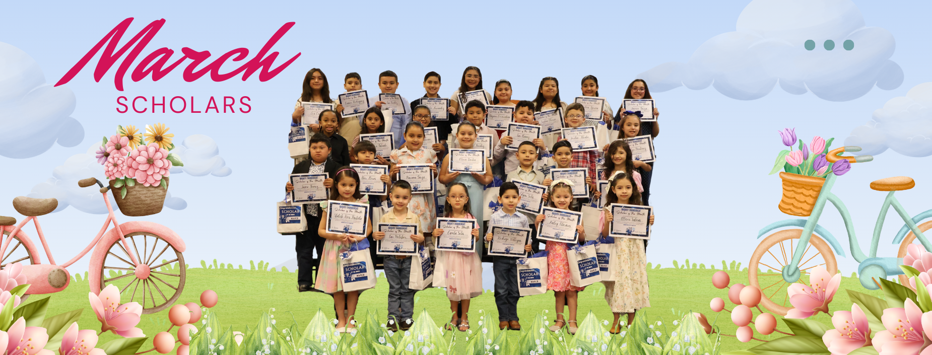 A picture of the March scholars.