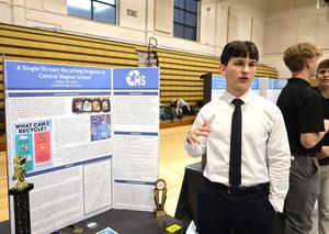 Student presenting their senior project