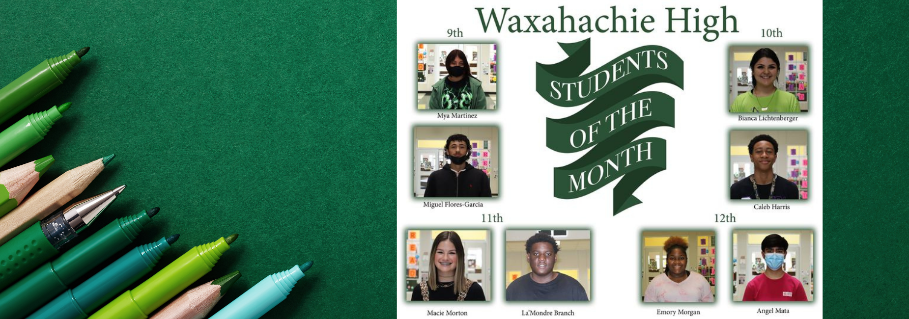 collage of pictures of students of the month
