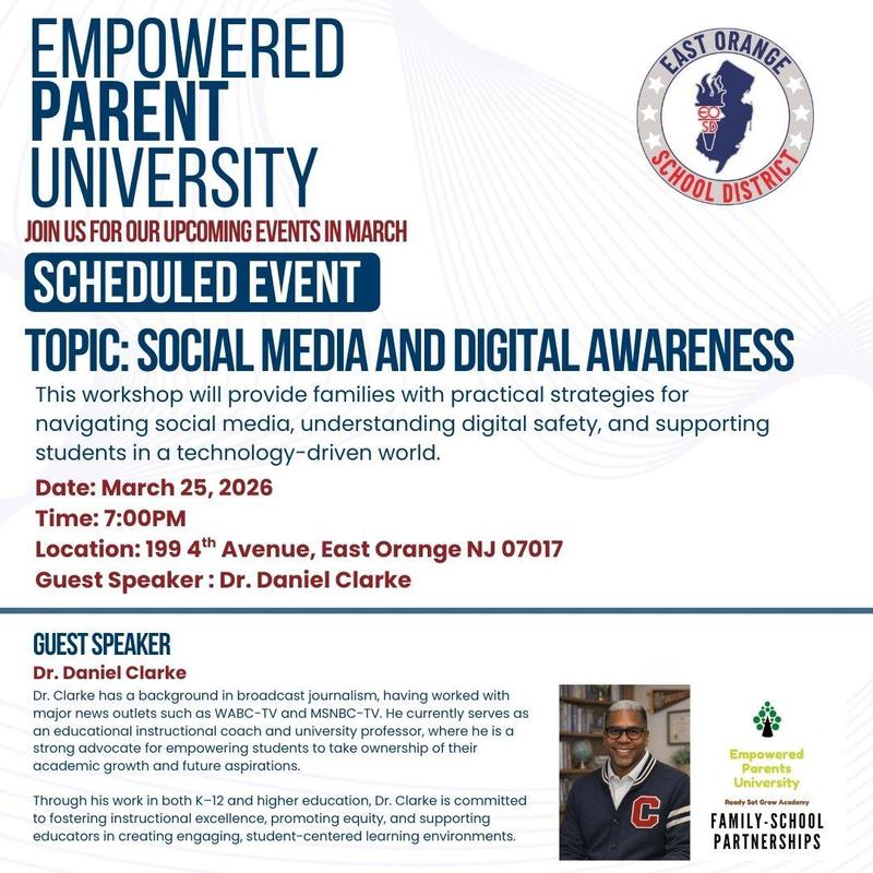 Parent Workshop on Social Media - March 25