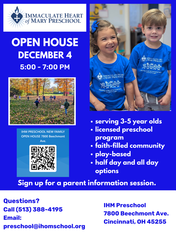 Preschool Open House 12/4/25 Thumbnail Image