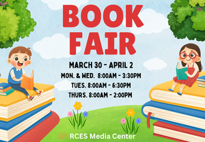 RCES Spring Book Fair Flyer image