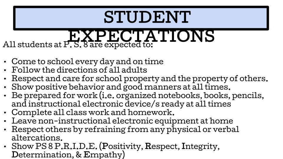 Student Expectations