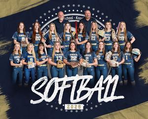 softball players in their uniforms in team photo